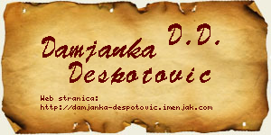 Damjanka Despotović vizit kartica